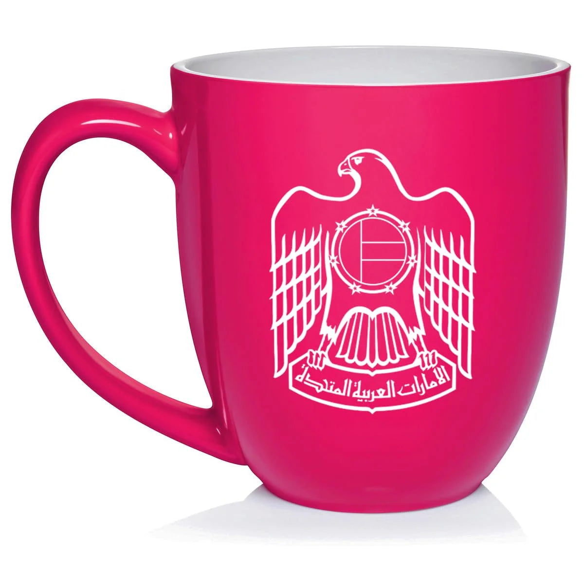 United Arab Emirates Eagle Ceramic Coffee Mug Tea Cup Gift (16oz Hot Pink)