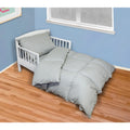 St. James Home  4 Piece Cotton Toddler Comforter Set Grey