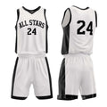 Custom Made Boys Basketball Kits. MOQ 10 Kit. White.