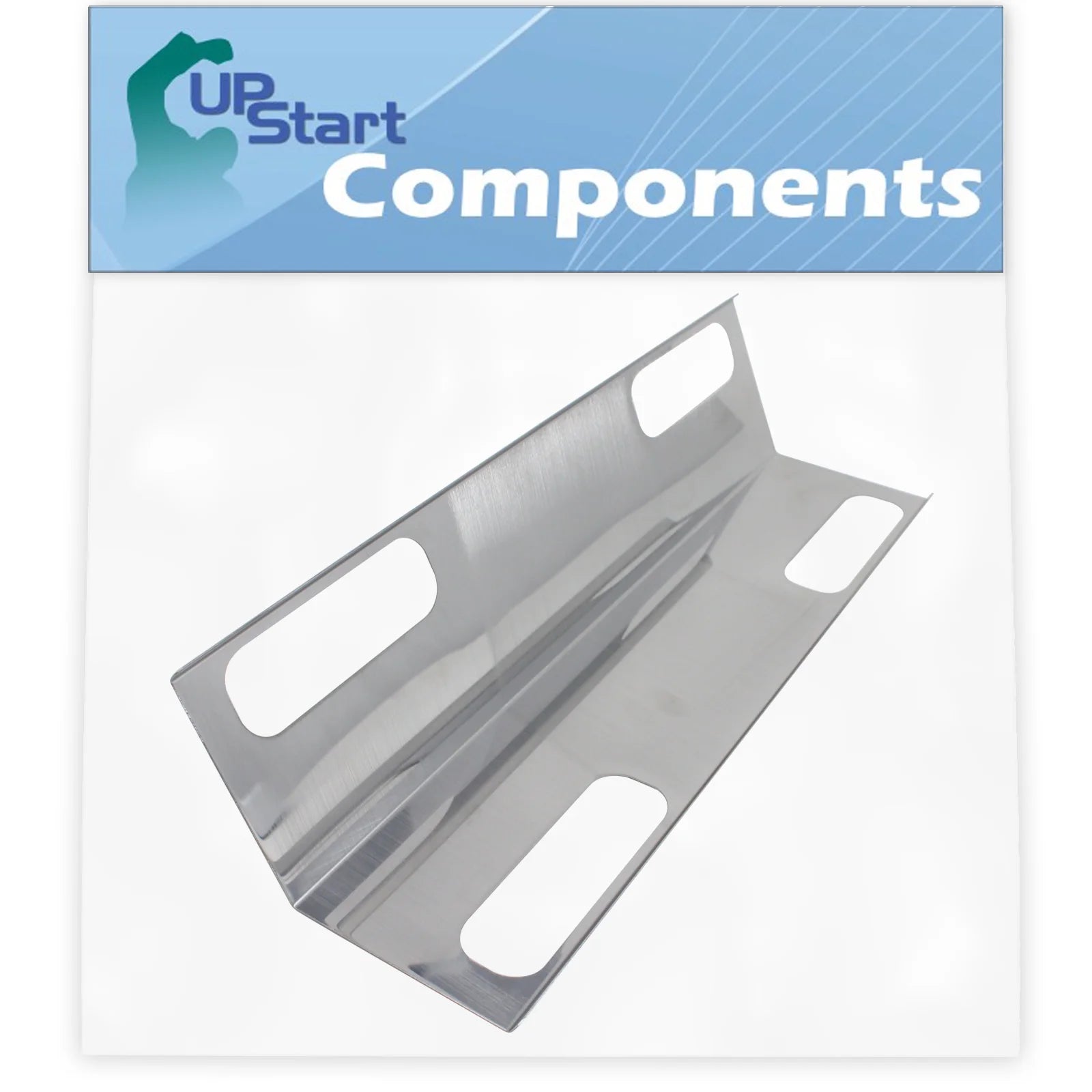 BBQ Grill Heat Shield Plate Tent Replacement Parts for Ducane 4100 - Compatible Barbeque Stainless Steel Flame Tamer, Guard, Deflector, Flavorizer Bar, Vaporizer Bar, Burner Cover 15 3/8