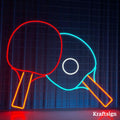 Craftnamesign Table Tennis Racket Neon LED Signs 18 x 15 For Tennis Club Decor