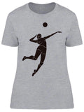 Female Player Volleyball Mid Air T-Shirt Women -Image by Shutterstock, Female x-Large