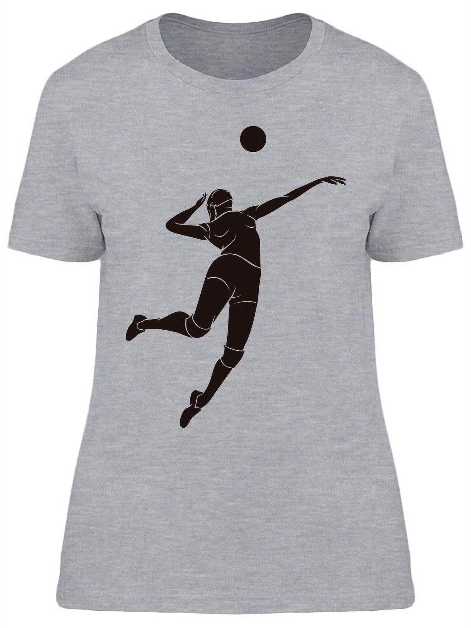 Female Player Volleyball Mid Air T-Shirt Women -Image by Shutterstock, Female x-Large