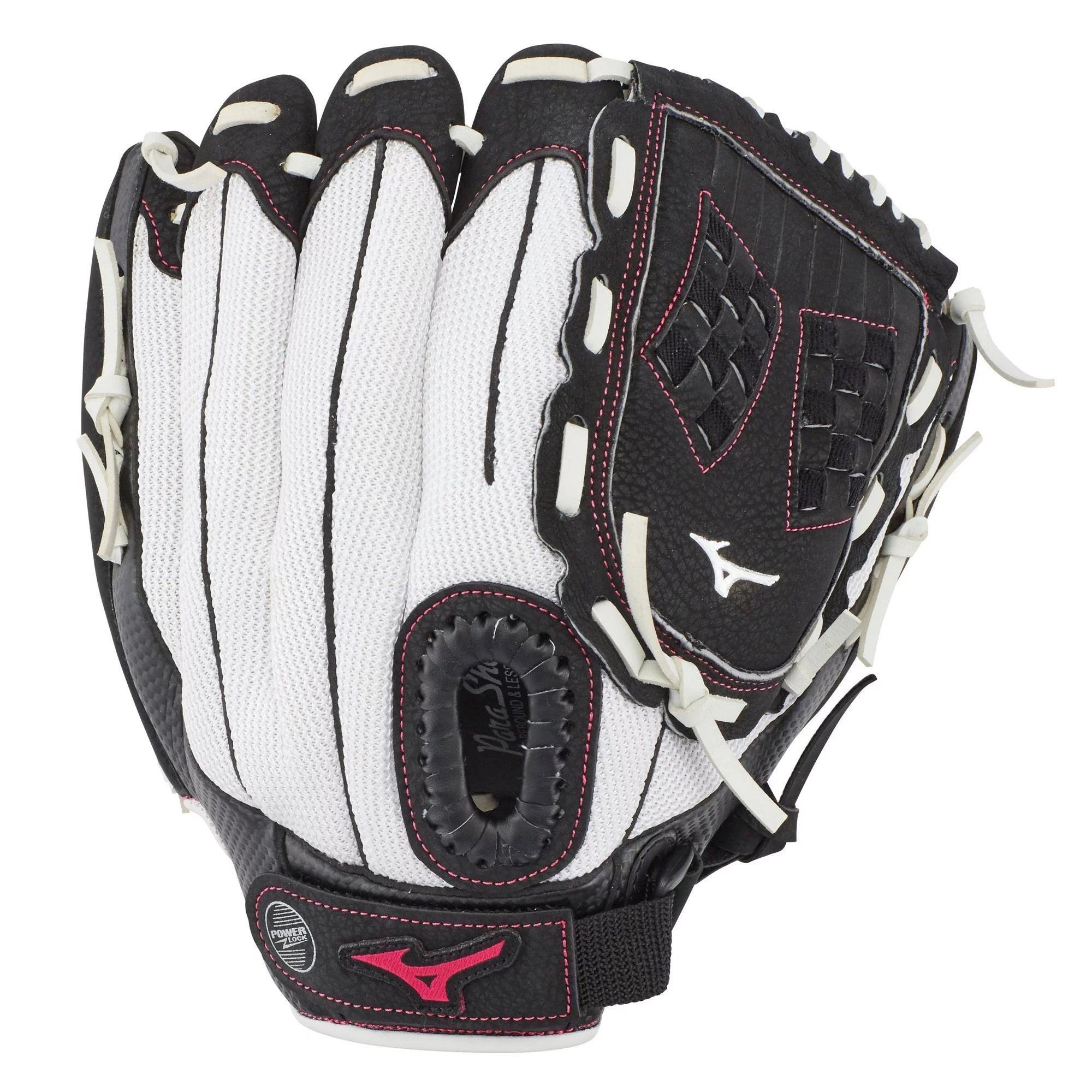 Mizuno Prospect Finch Series Youth Softball Glove 11.5, Size 11.5, Right Hand: White-Black (R009)