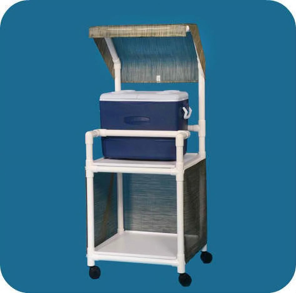 Standard Line Ice Cart with Canopy - VLIC40TM - Teal Mesh Skirt