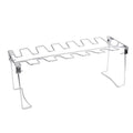 ammoon Stainless Steel Chicken Leg Rack Grill Foldable Design for Easy Storage and Portability