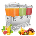 GorillaRock Beverage Dispenser | Electric 3-Tank Cold Drinks Dispenser | 18 L x 3 | 110V
