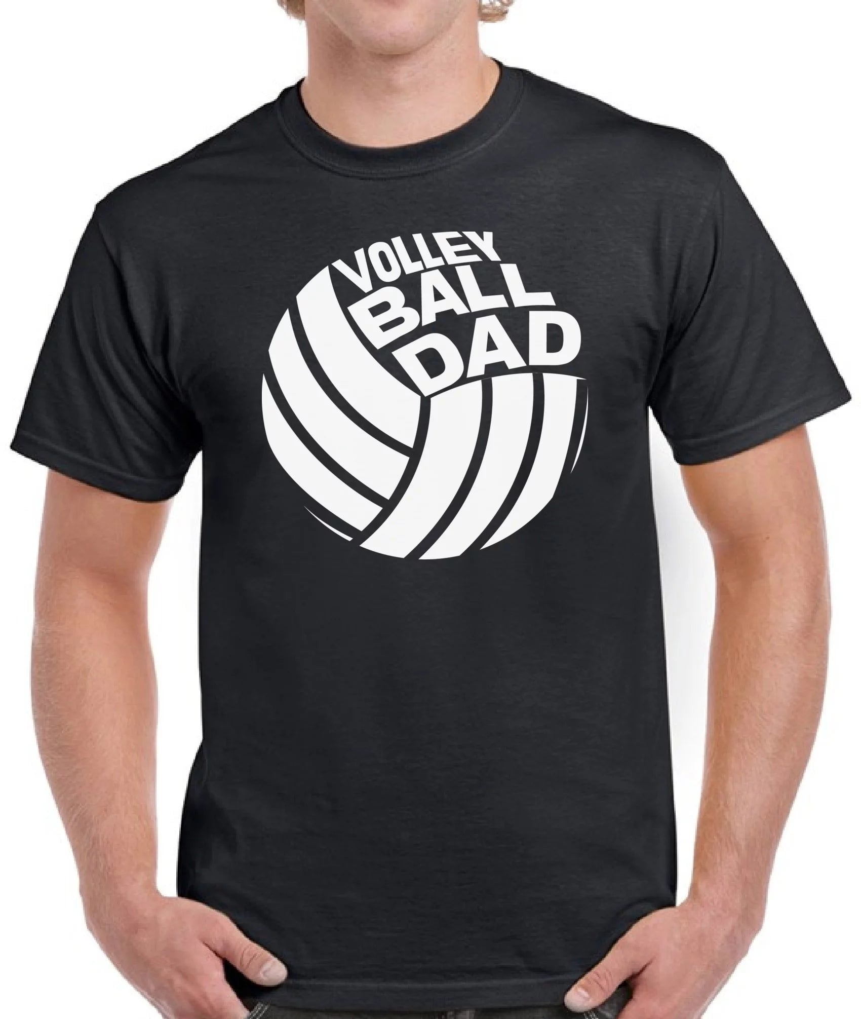 T-Shirt Men Volleyball Dad S M L XL 2XL 3XL 4XL 5XL White Print Graphic Tops Father's Day Gift