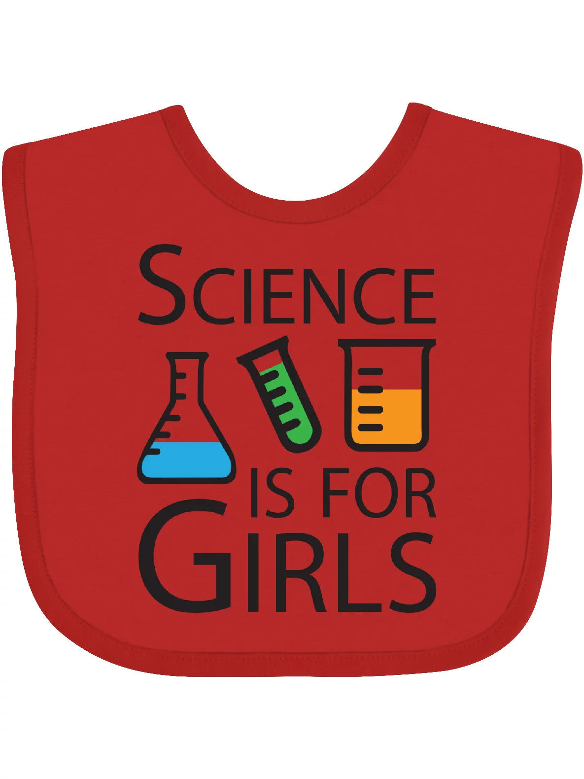 Inktastic Science is for Girls Girls Baby Bib