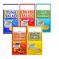 Salad with Crackers Kit Bundle 5 Flavors Included Ready to Eat for Lunchboxes Office Camping Picnic Summer Healthy Protein Snacks 3oz Pack of 15 w/ Tote & Bonus Porte Pot