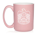 United Arab Emirates Eagle Ceramic Coffee Mug Tea Cup Gift (15oz Light Pink)