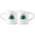 Independent Unity United States Couple Porcelain Mug Set Cerac Lover Cup Heart Handle