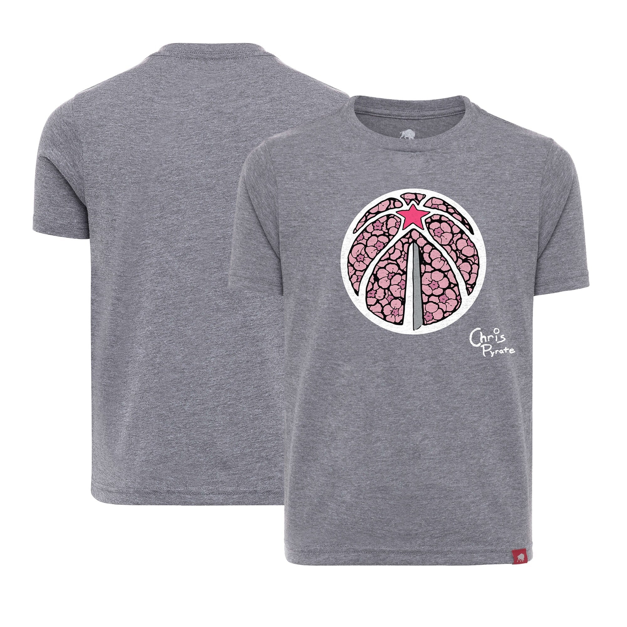 Youth Sportiqe Heather Gray Washington Wizards 2022/23 Wizards x Chris Pyrate City Edition T-Shirt