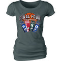 2015 Final Four Ticket Team Logos Indianapolis Basketball Women Shirt (L)