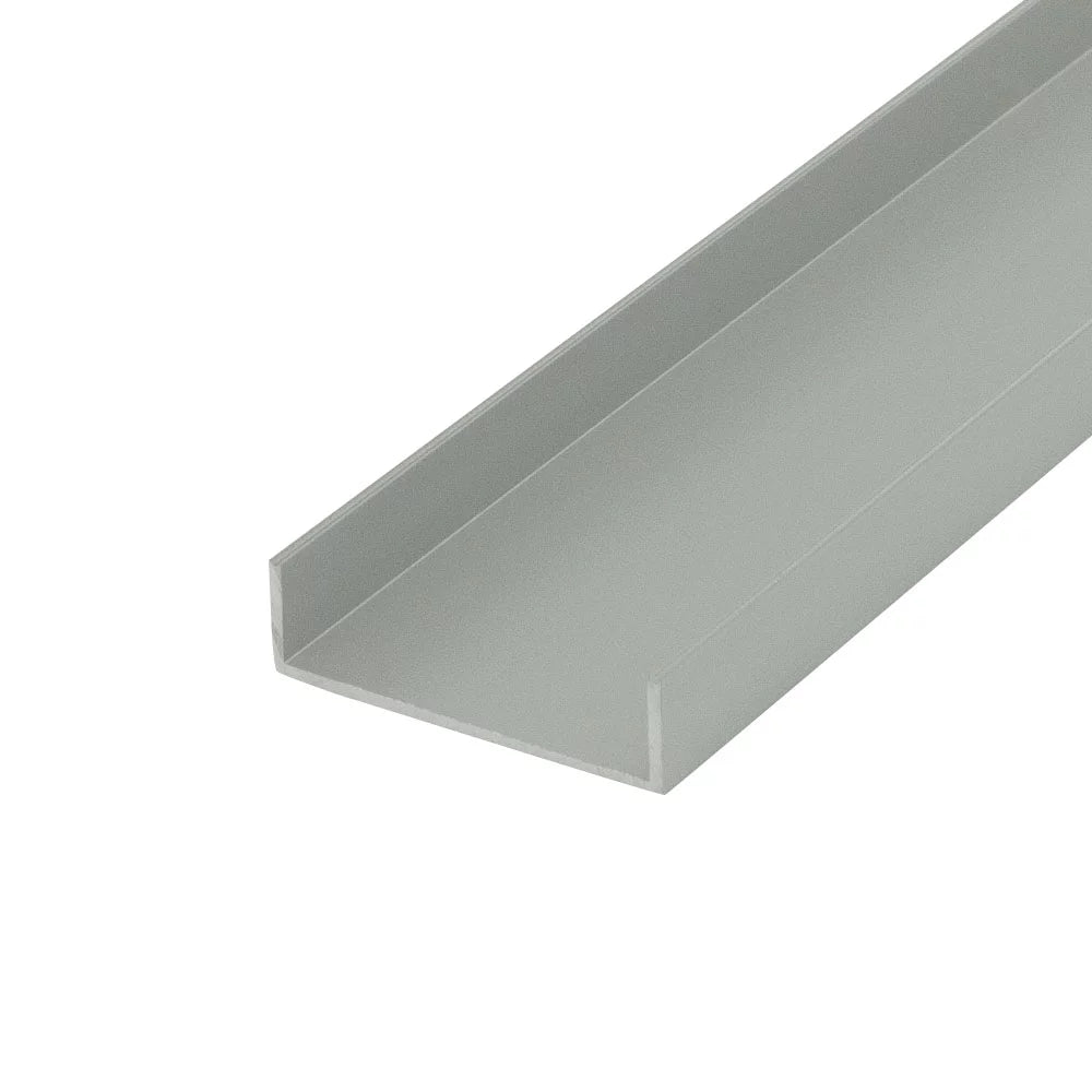 Outwater Alu450-S Satin Finish 1-11/64 Inch Aluminum U Channel C Channel 96 Inch Lengths (Pack of 13 Pieces, 104 feet Total)