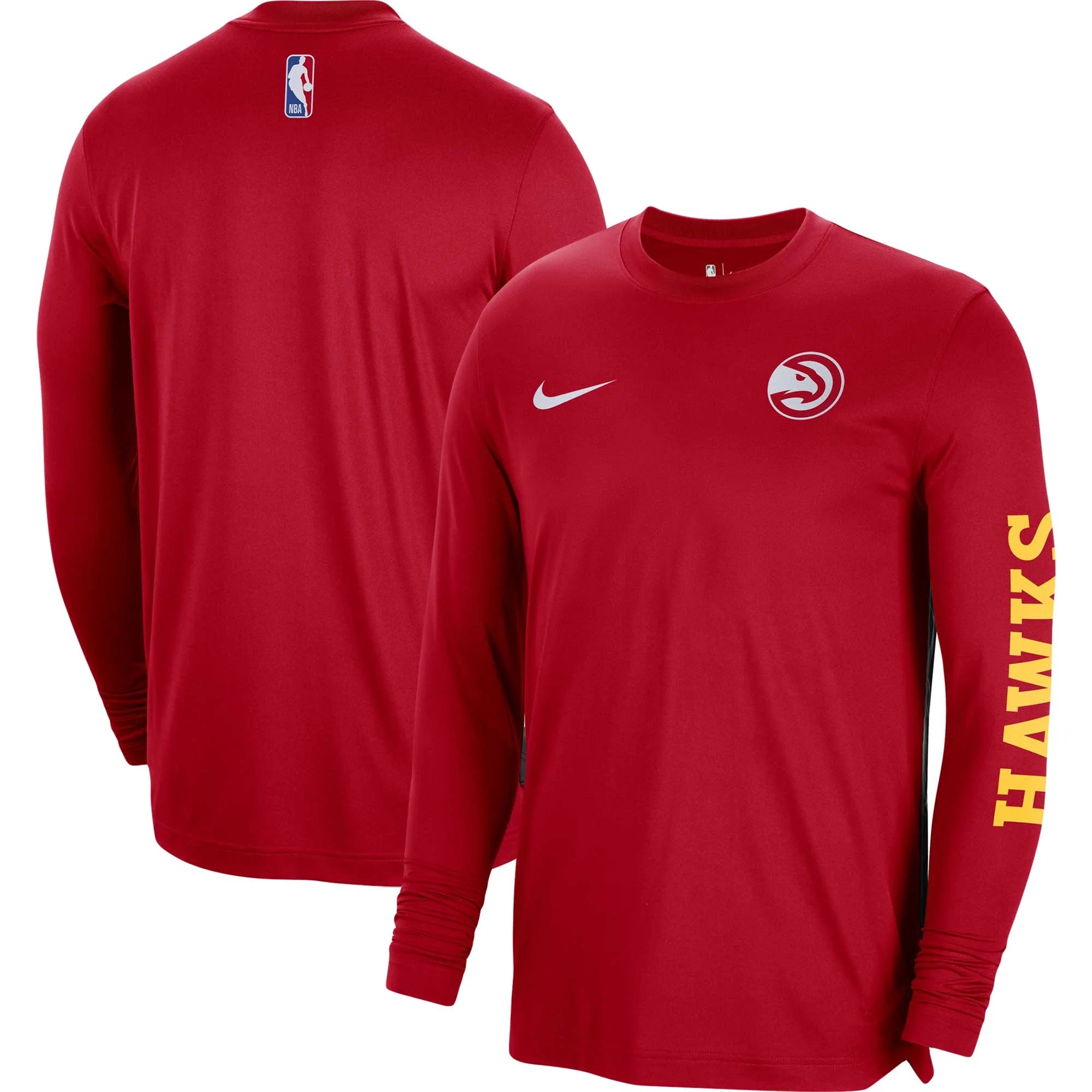Unisex Nike Red Atlanta Hawks 2023/24-Authentic Pregame Long Sleeve Shooting Shirt