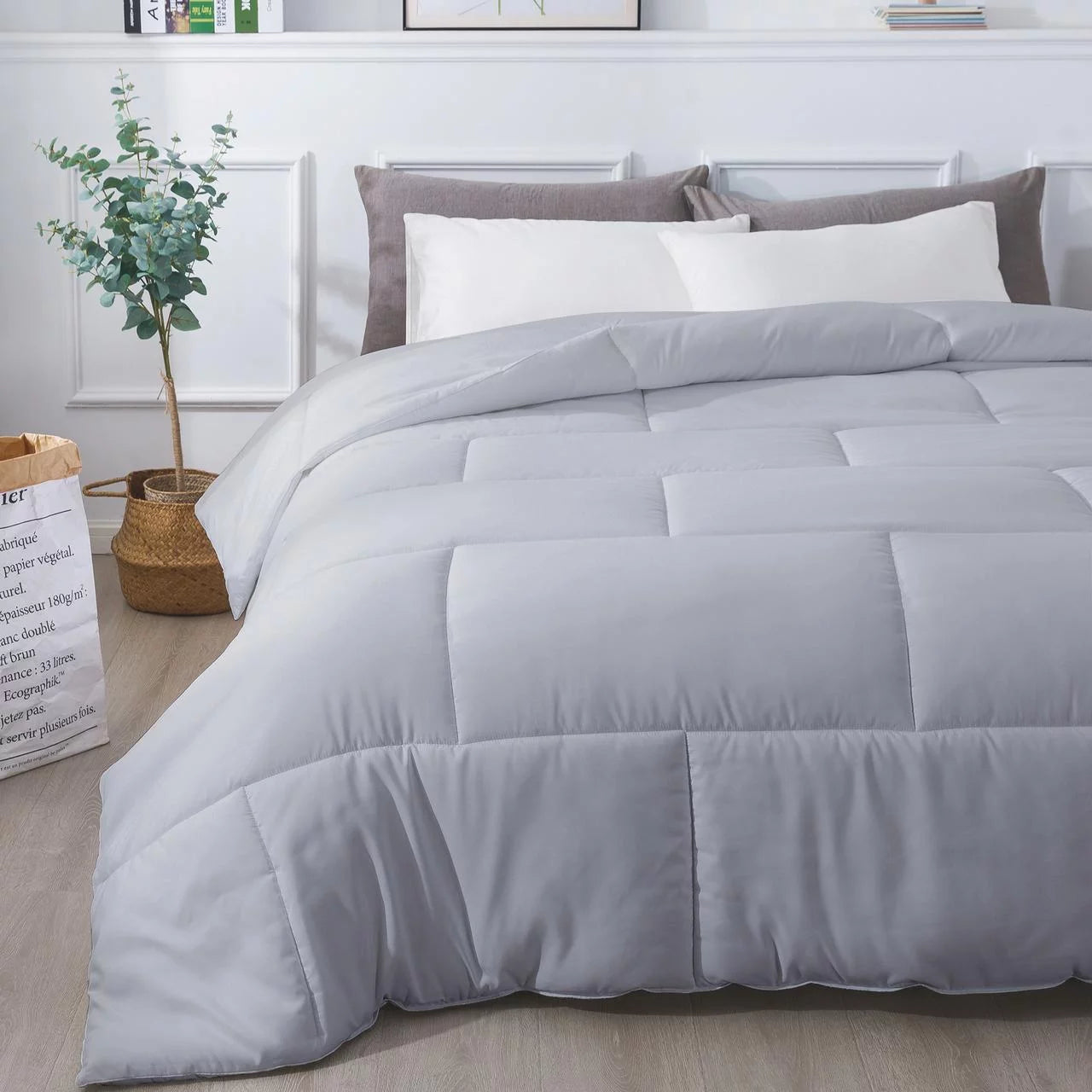 Down Alternative Comforter - Subway Tile&nbsp;- Glacier Grey - Full/Queen