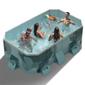 Foldable Swimming Pool, No-Inflatable Above Ground Pool for Kids Adult, Backyard Home Garden( 100.79in, 6 People)