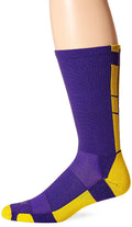 Baseline 3.0 Athletic Crew Socks (Purple/Gold, Medium)