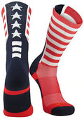 Tck Sports Usa American Flag Stars And Stripes Crew Socks, Small