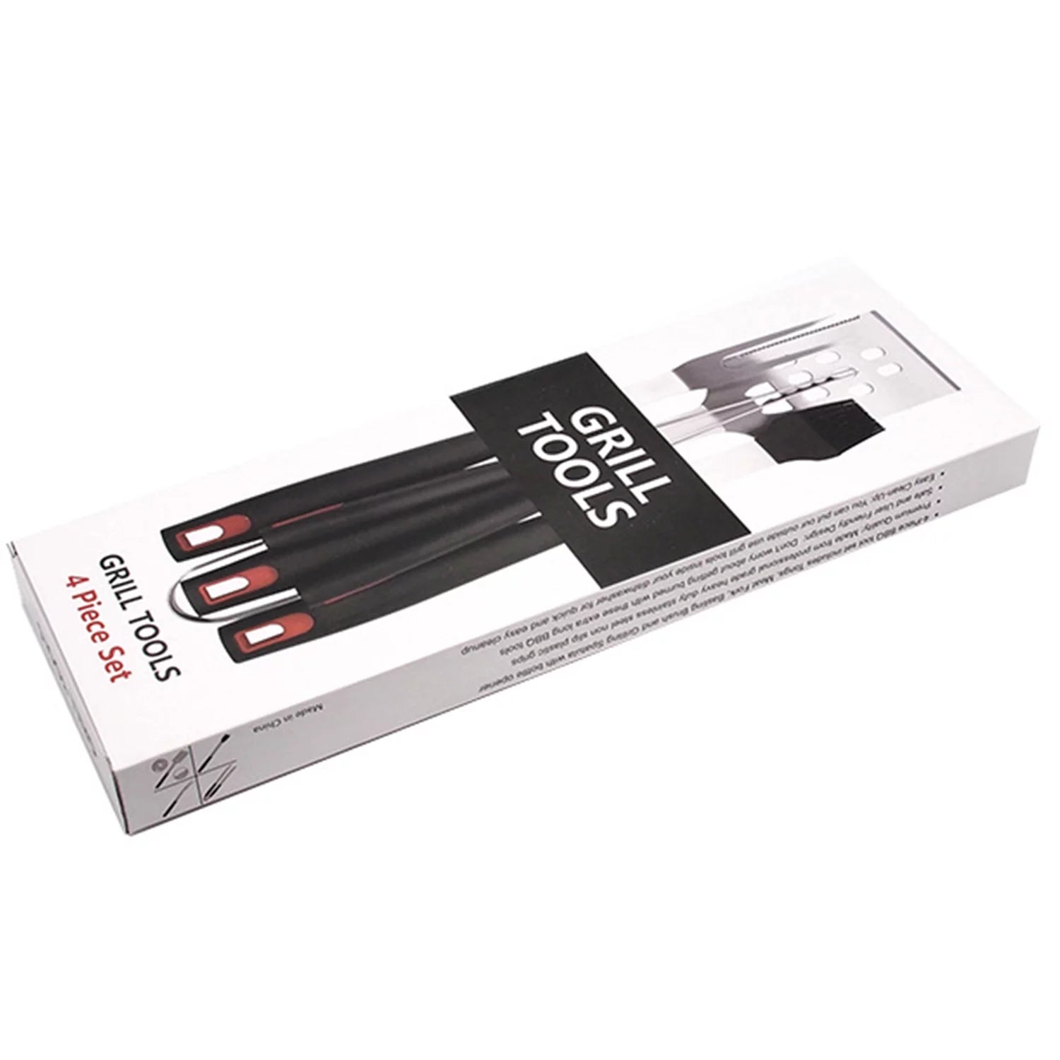 5 Piece BBQ Tool Set for Outdoor Barbecue Grilling (4 Piece Set)