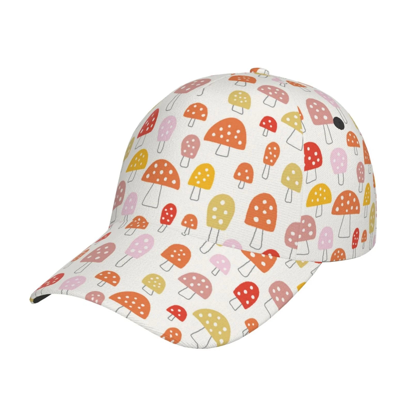Coaee Cute Cartoon Mushrooms Adjustable Fashionable Curved Brim Baseball Cap Outdoor Hat, Uv Protection And Non-Stuffy Baseball Cap