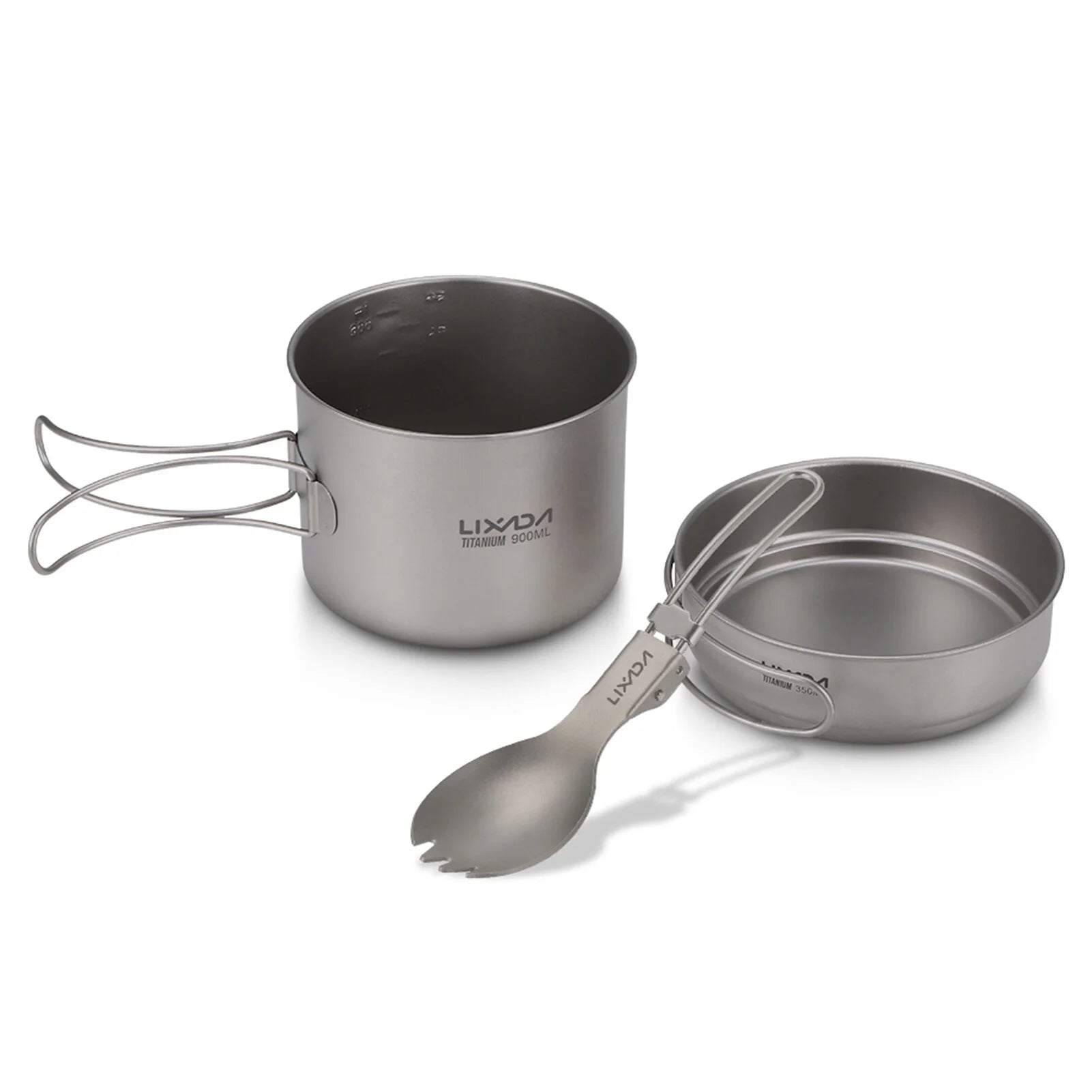 Lixada Cookware,Spork Cookware Set 350ml Fry Pot 350ml Set 900ml/1100ml Cookware Picnic Pan With Fry Pan 350ml Cookset Cookware Eryue Cookset Cookset