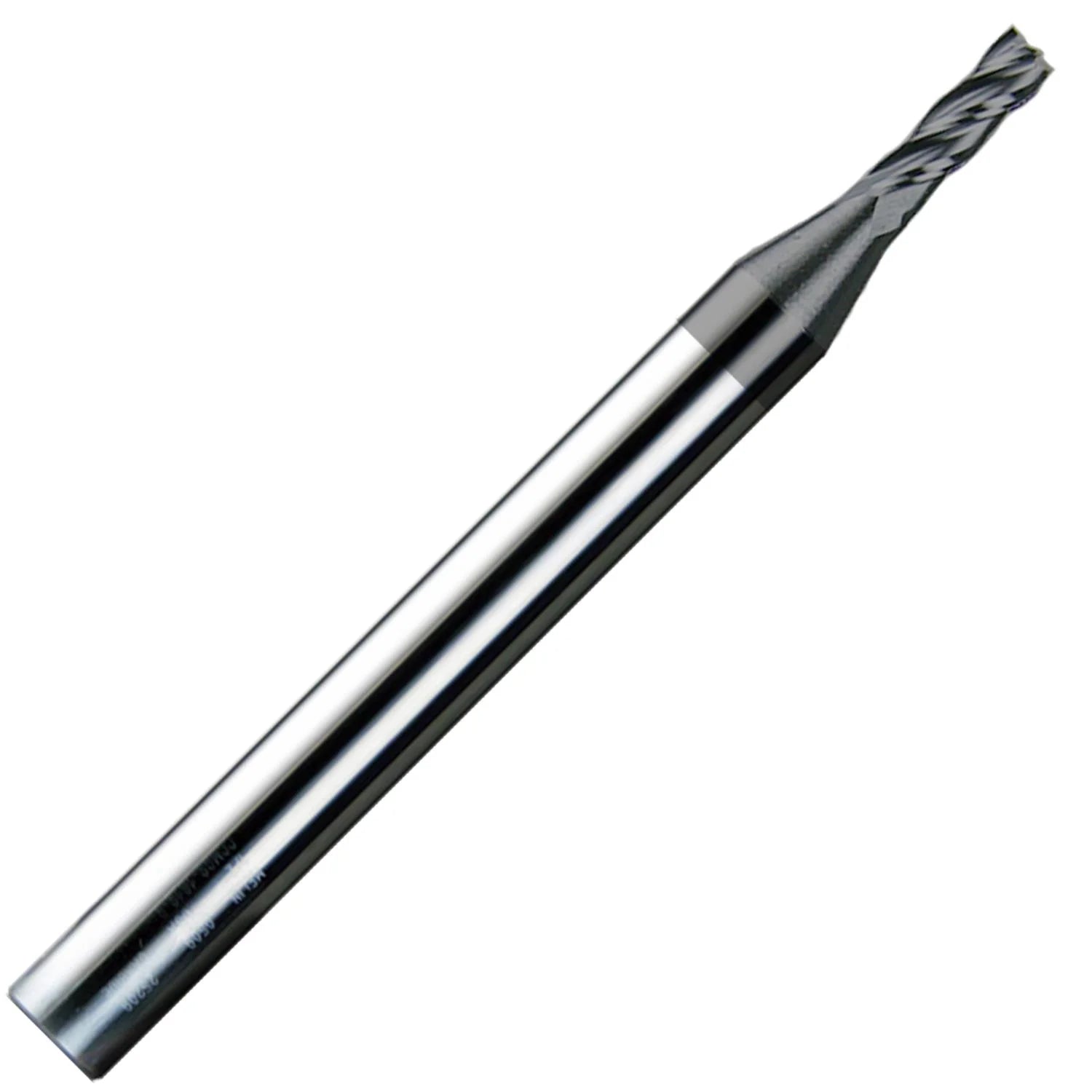3/64 Diameter 4 Flute Single End 30¡ã Carbide End Mill Long ALTiN Coated, 3/16Length of Cut, 1/8 Shank, 1-1/2 OAL