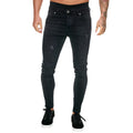 YUHAOTIN Mens Jeans Stretchy Relaxed Fit Men's Casual Jeans Solid Color Ripped Pleated Frayed Gradient Washed Trousers