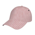 Coaee Pink Stripes Adjustable Fashionable Curved Brim Baseball Cap Outdoor Hat, Uv Protection And Non-Stuffy Baseball Cap