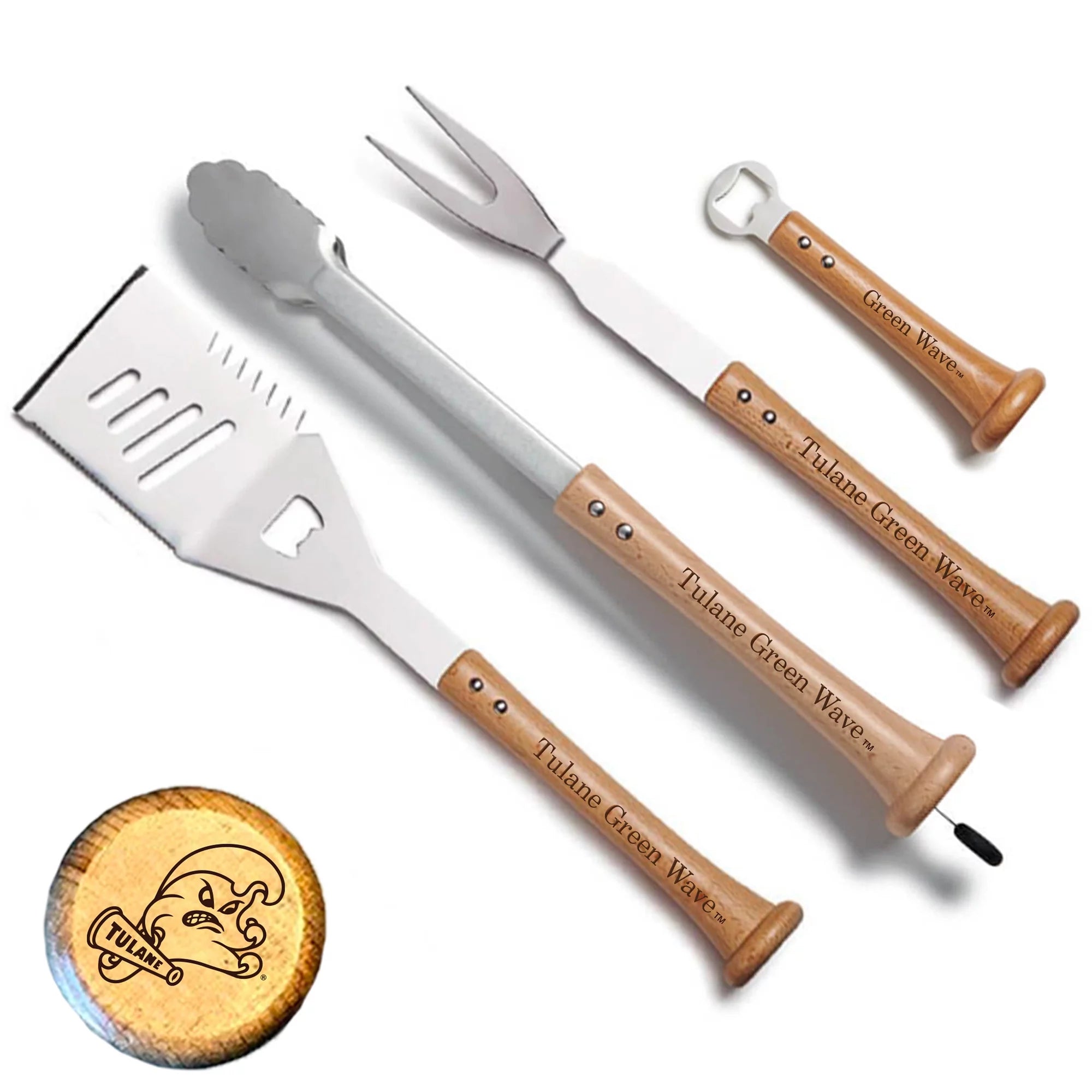 Baseball BBQ  Tulane Green Wave Home Run Grill Set