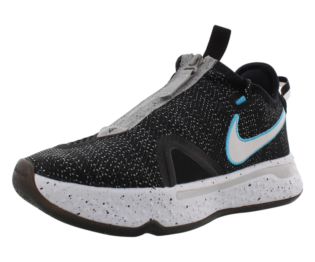 Nike Pg 4 Unisex Shoes Size 4, Color: Black/White/Wolf Grey