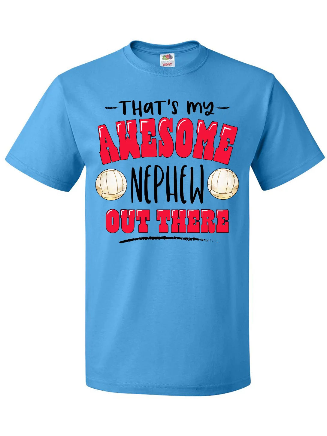 Inktastic That's My Awesome Nephew Out There with Volleyballs T-Shirt