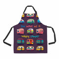PKQWTM You make me happy camper card Happy Camper Card Unisex Adjustable Bib Apron with Pockets for Commercial Restaurant and Home Kitchen Use