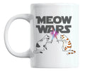 Meow Wars, White Coffee & Tea Mug Cup for Cat Lovers and Pawrents (11oz)