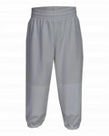 Martin Sports YOUTH Elastic Waist Little League Baseball Pants, GREY