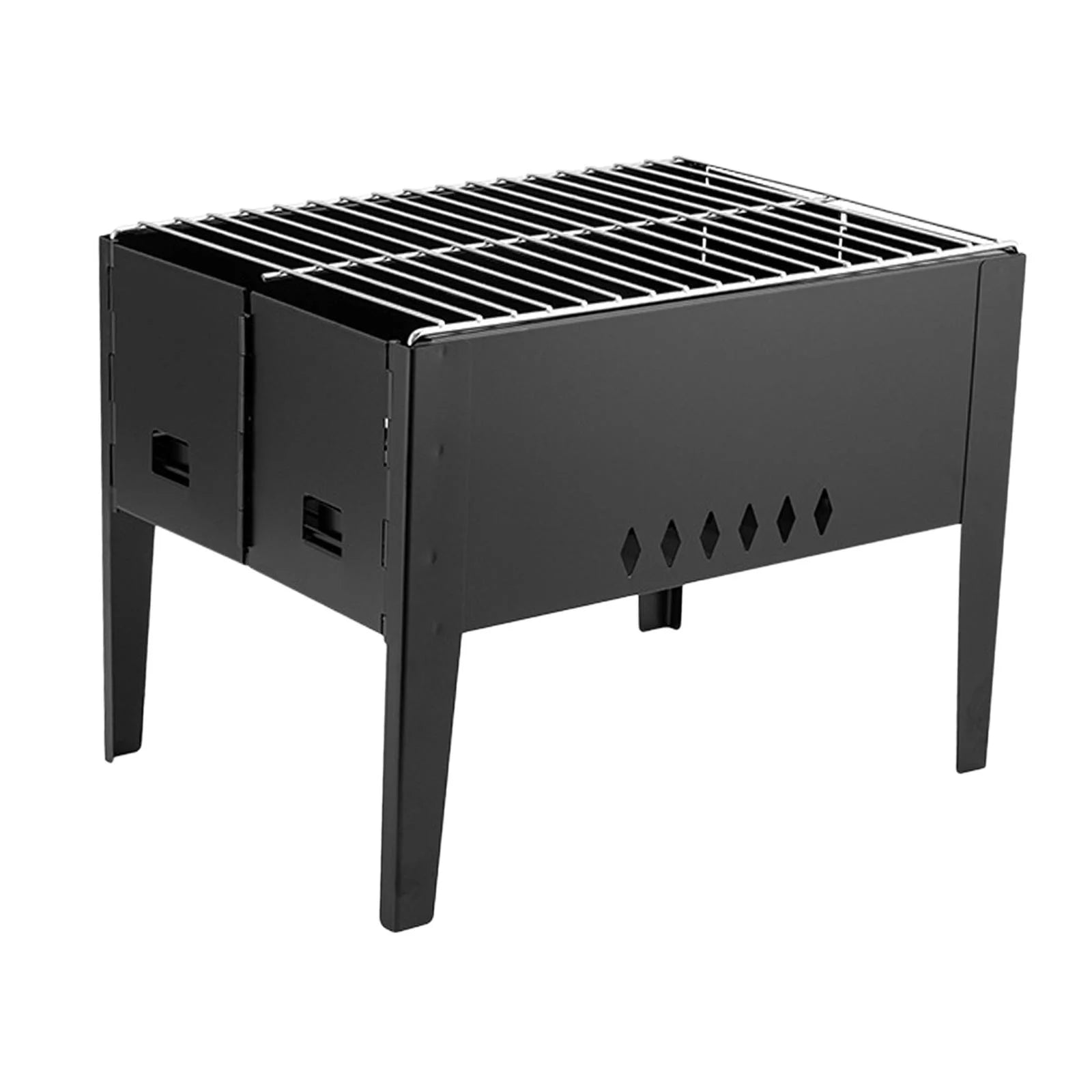 Folded grill per bbq Set, Stainless Steel Portable Folding Barbecue Grill, Barbecue Tool Kits for Outdoor Picnic Patio Backyard Cooking