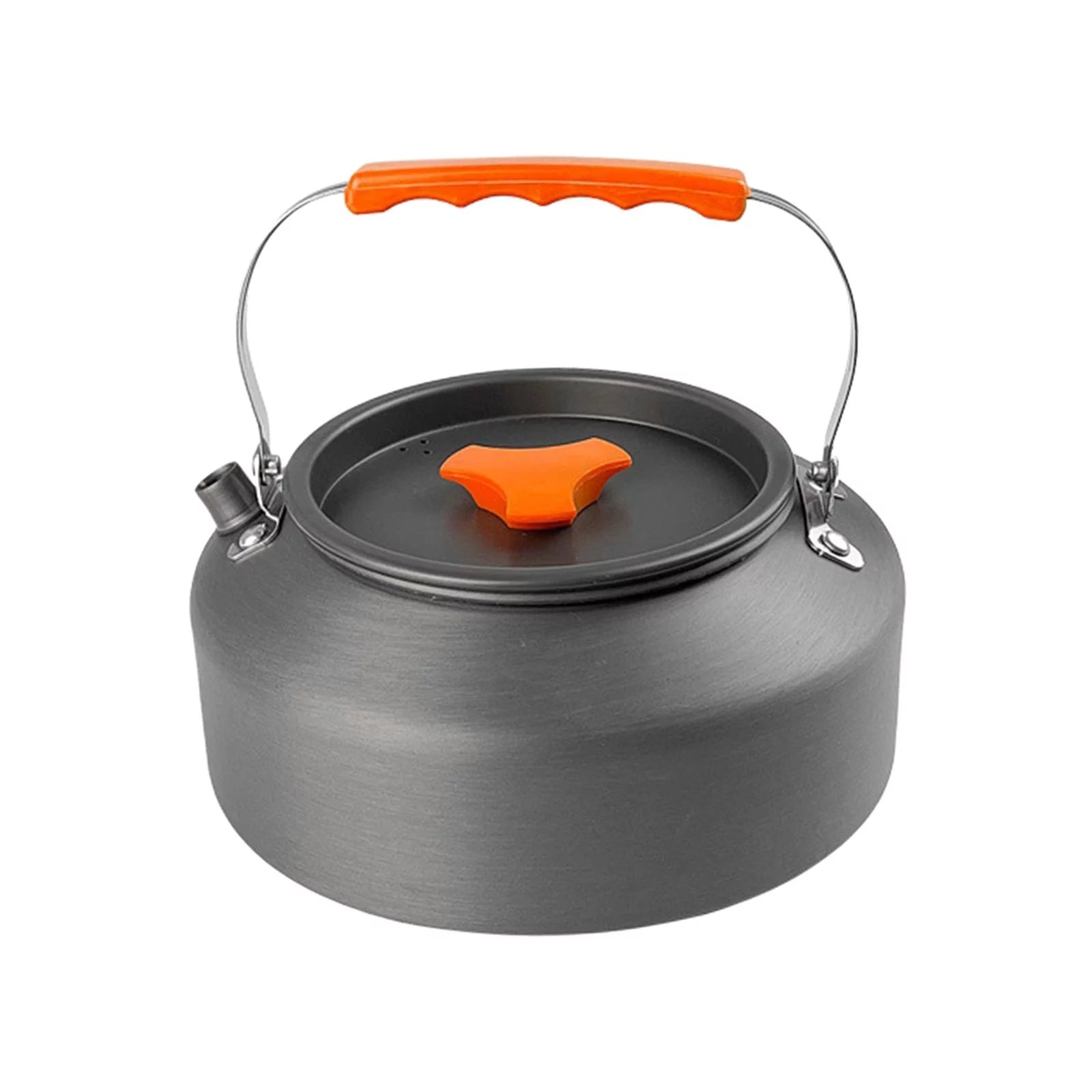 Camping Water Kettle, Outdoor Water Boiler Stoves Pot Cookware Lightweight Teakettle Teapot Coffee Pot for Camp Fishing Campfire Backpack Travel 1.6L 17.5x7.6cm
