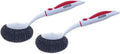 Superio Grill Brush with Long Handle Blue-(3 Pack) Stainless Steel Scourer for Barbecue, Frying Pan, Pot