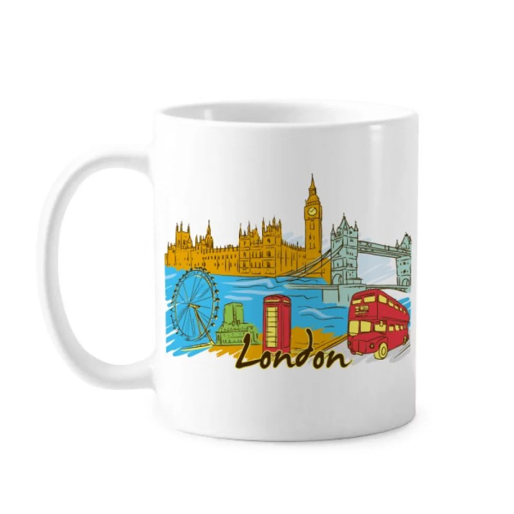 UK the United Kingdom London Mug Pottery Cerac Coffee Porcelain Cup Tableware