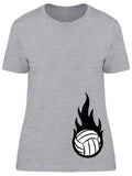 Flaming Volleyball T-Shirt Women -Image by Shutterstock, Female Large