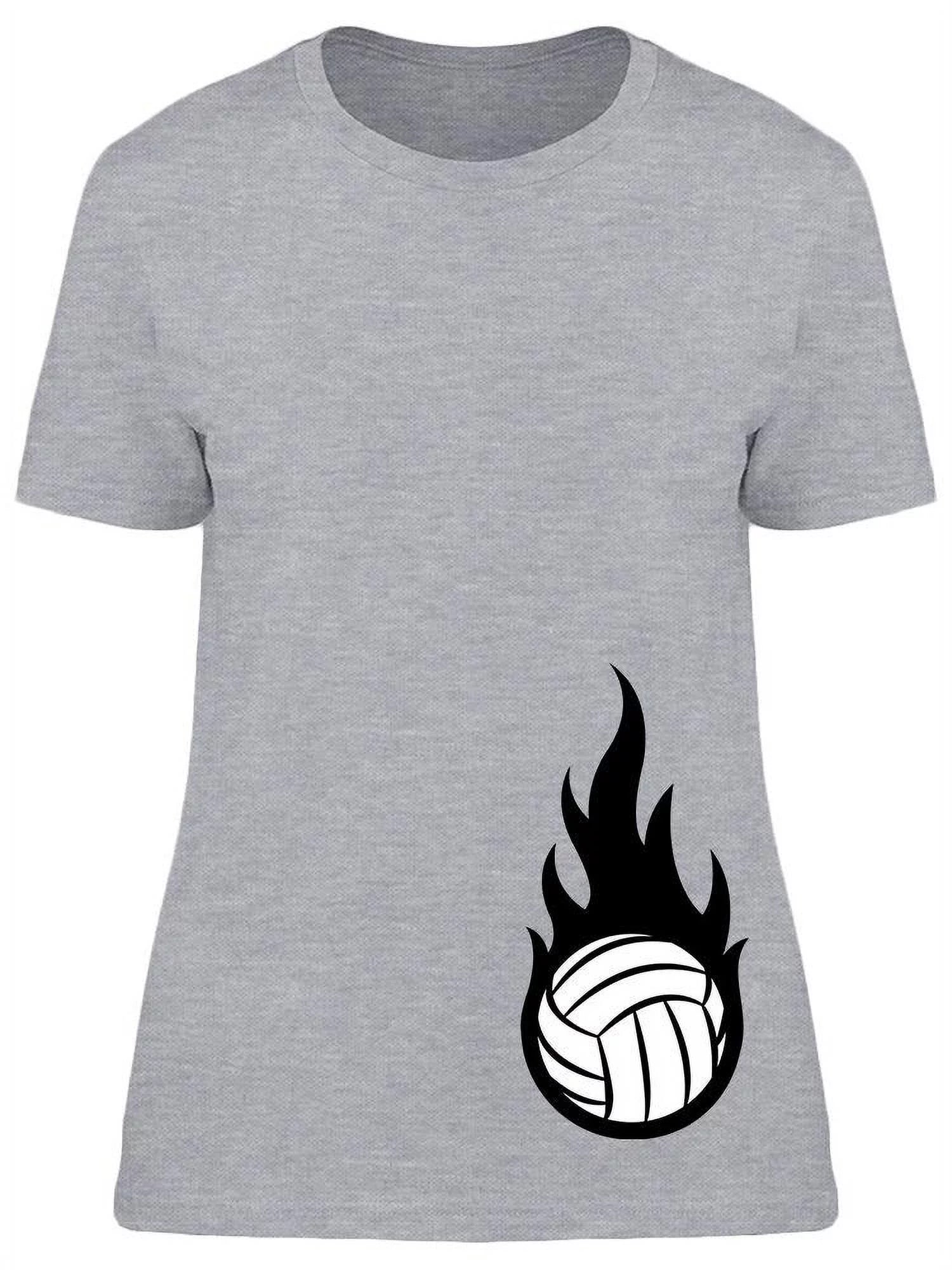 Flaming Volleyball T-Shirt Women -Image by Shutterstock, Female Large