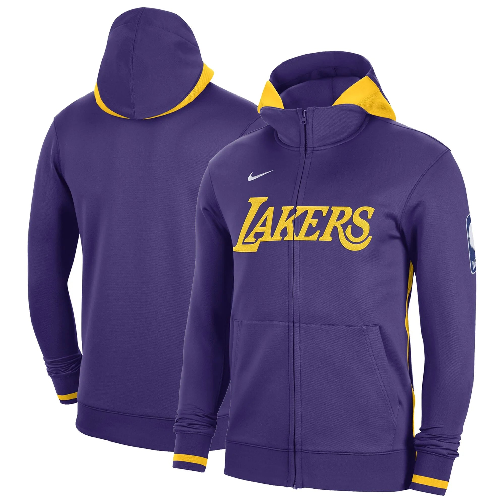 Men's Nike Purple Los Angeles Lakers Authentic Showtime Performance Full-Zip Hoodie