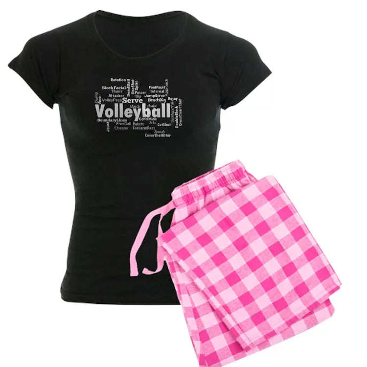 CafePress - Volleyball Pajamas - Women's Dark Pajamas