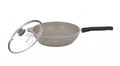 Cooking Pan Aluminum Pan Non-Stick Frying Pan with Lid and Removable Handle (light marble) Kitchen Pan Cookware 10.24 (26 cm)