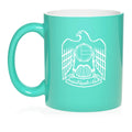 United Arab Emirates Eagle Ceramic Coffee Mug Tea Cup Gift (11oz Teal)
