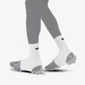 We Ball Sports Cleat Covers Elastic Spats for Football, Soccer, Baseball, Softball, Rugby & Turf Hockey [White-Youth]