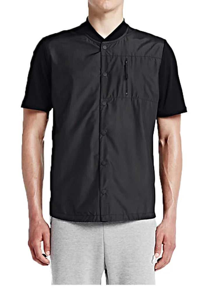 Nike Mens Bonded Button Jersey Black
