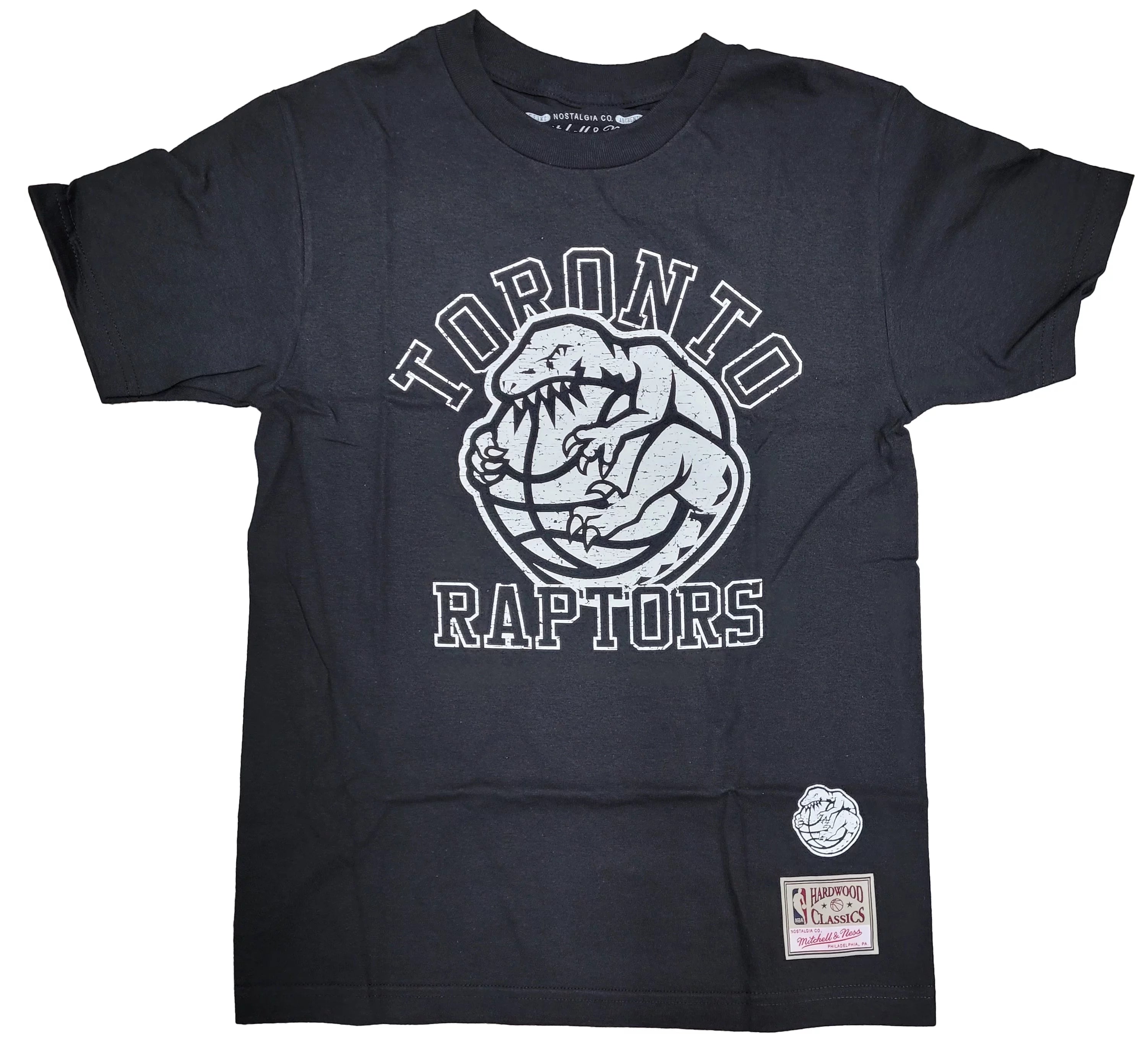 Mitchell & Ness Black NBA Toronto Raptors White Black Crew T-Shirt - M