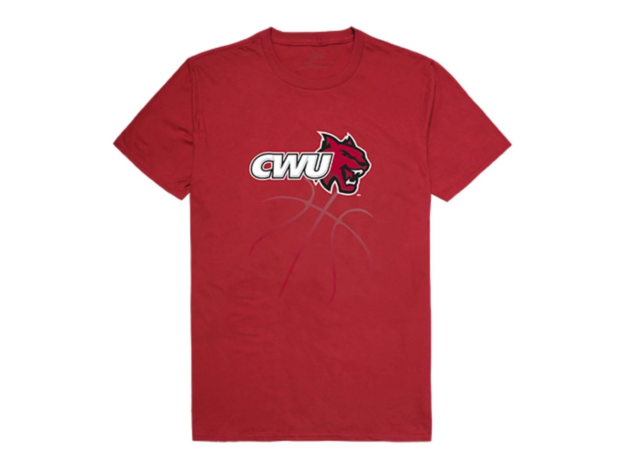 CWU Central Washington University Wildcats Basketball T-Shirt Cardinal